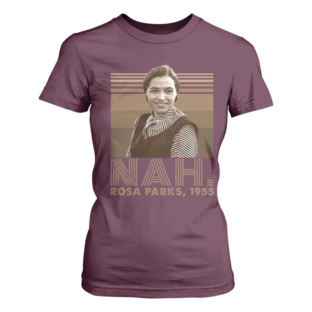 Rosa Parks Quote T Shirt For Women Nah 1955 Melanin Black History Month TS11 Maroon Print Your Wear
