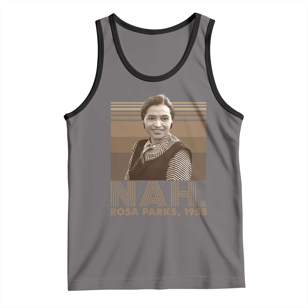 Rosa Parks Quote Tank Top Nah 1955 Melanin Black History Month TS11 Deep Heather Black Print Your Wear