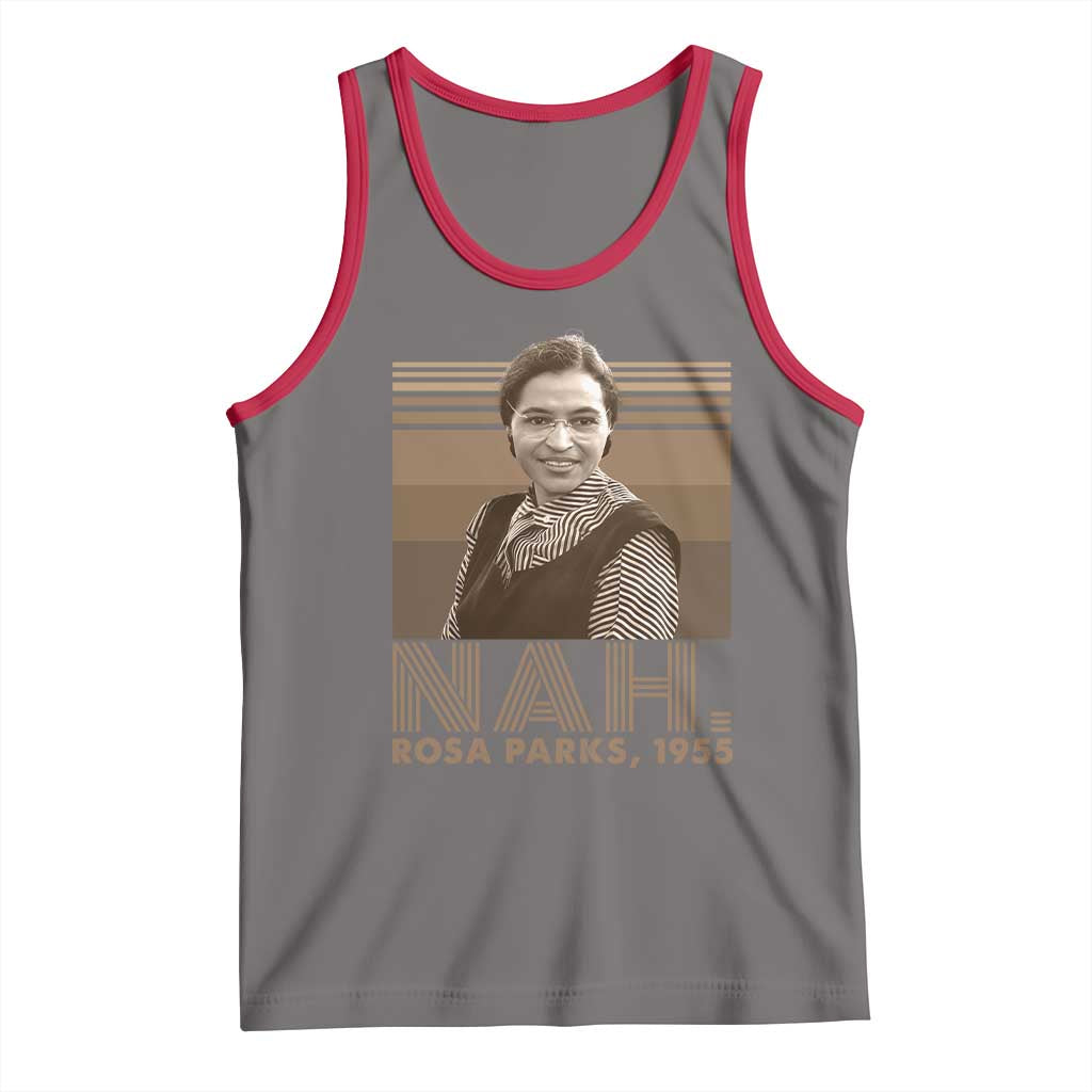 Rosa Parks Quote Tank Top Nah 1955 Melanin Black History Month TS11 Deep Heather Red Print Your Wear