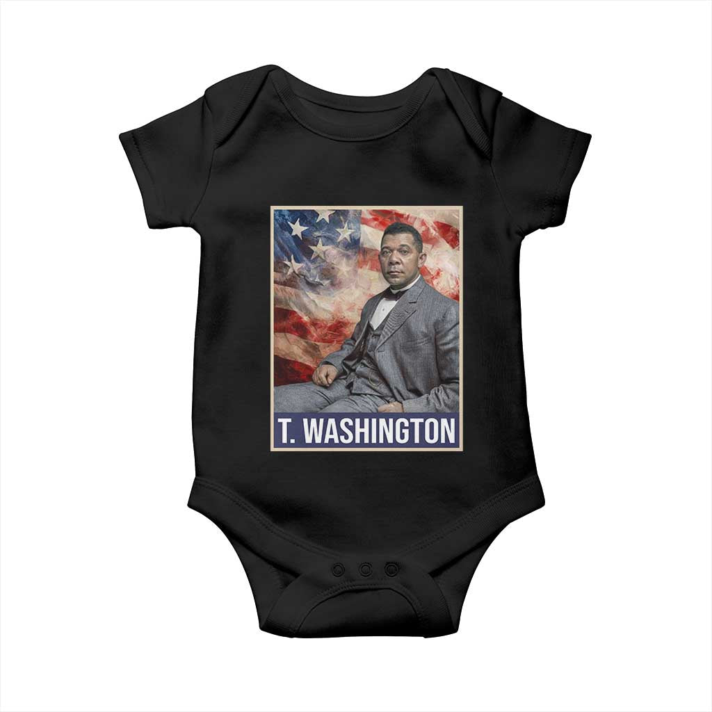 Booker Taliaferro Washington Baby Onesie African American Educator Black History Month TS11 Black Print Your Wear