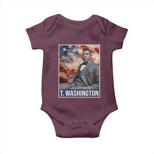 Booker Taliaferro Washington Baby Onesie African American Educator Black History Month TS11 Maroon Print Your Wear