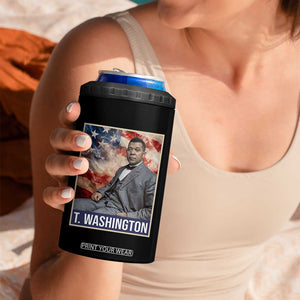 Booker Taliaferro Washington 4 in 1 Can Cooler Tumbler African American Educator Black History Month TS11 Print Your Wear
