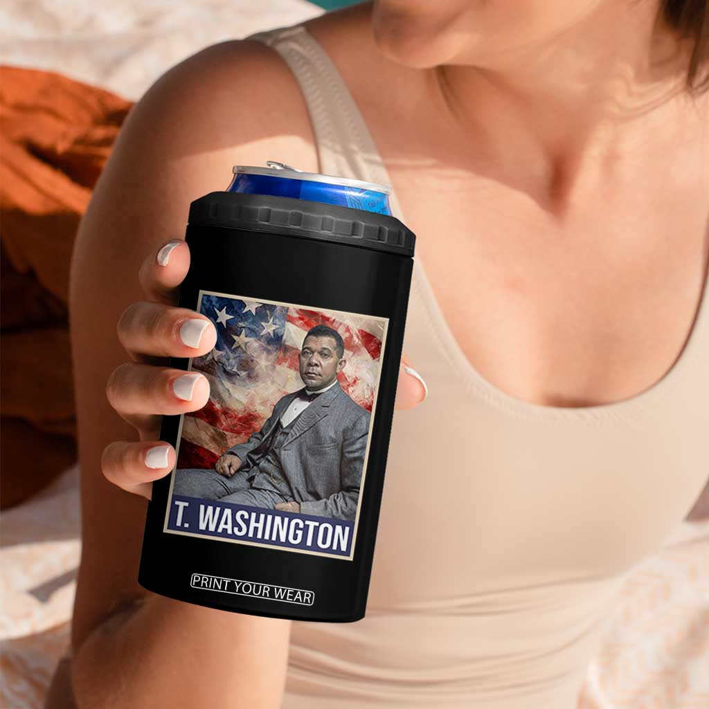 Booker Taliaferro Washington 4 in 1 Can Cooler Tumbler African American Educator Black History Month TS11 Print Your Wear
