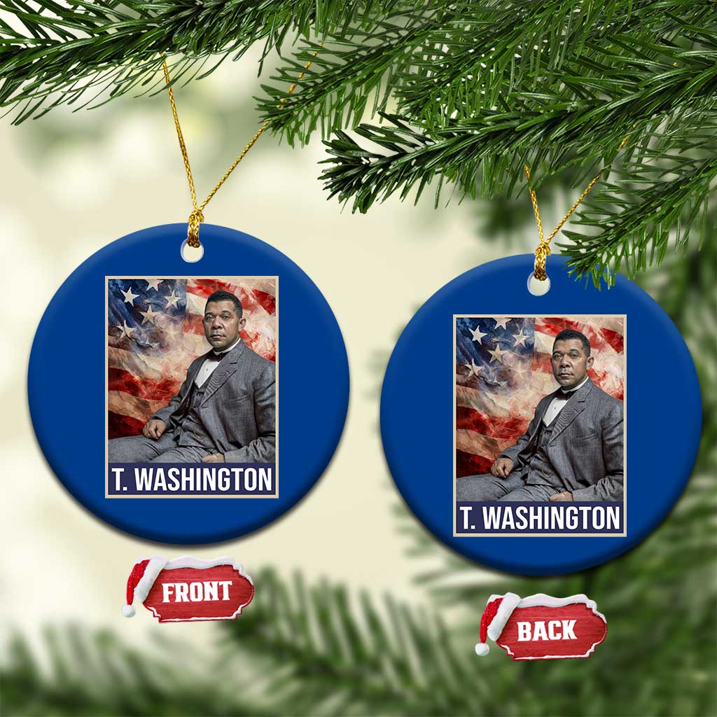 Booker Taliaferro Washington Ceramic Ornament African American Educator Black History Month TS11 1pc Blue Print Your Wear