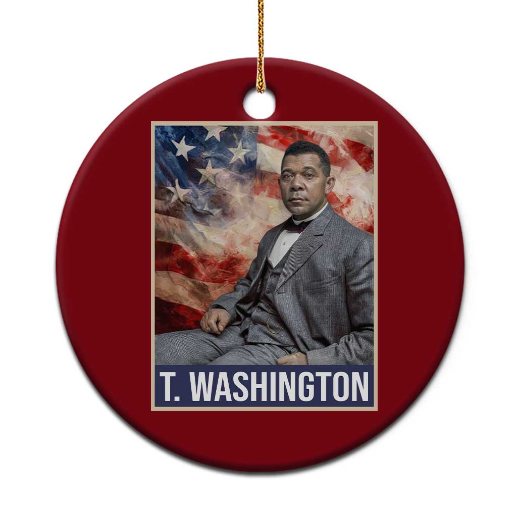 Booker Taliaferro Washington Ceramic Ornament African American Educator Black History Month TS11 1pc Red Print Your Wear