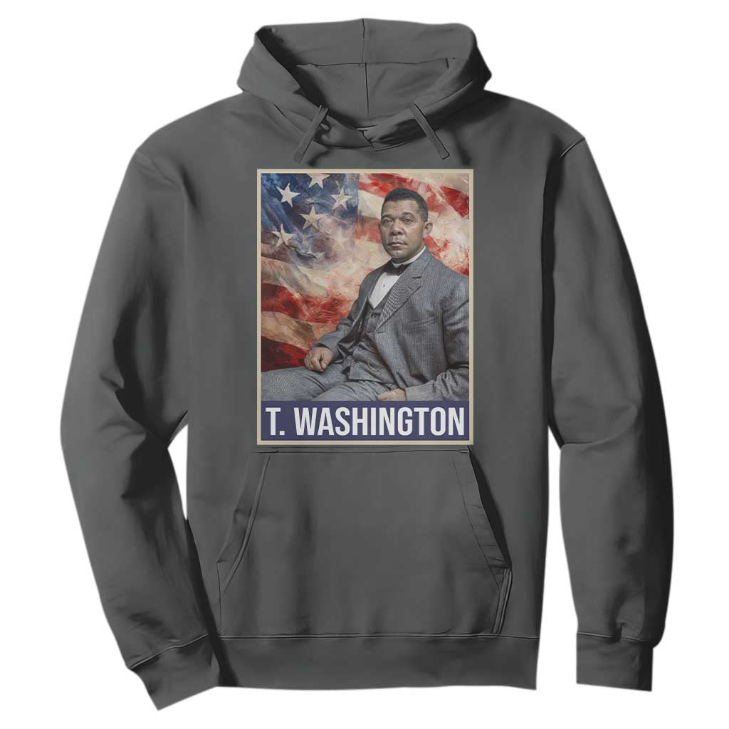 Booker Taliaferro Washington Hoodie African American Educator Black History Month TS11 Dark Heather Print Your Wear