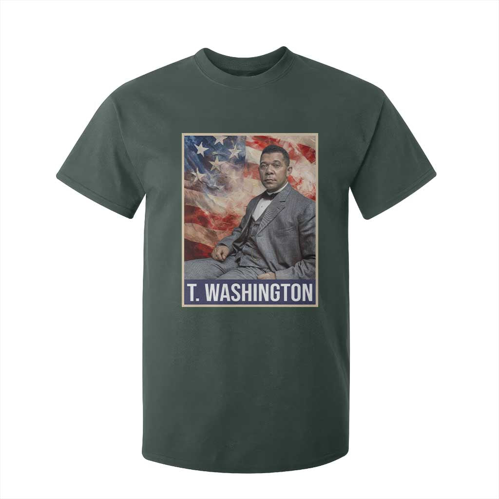Booker Taliaferro Washington T Shirt For Kid African American Educator Black History Month TS11 Dark Forest Green Print Your Wear
