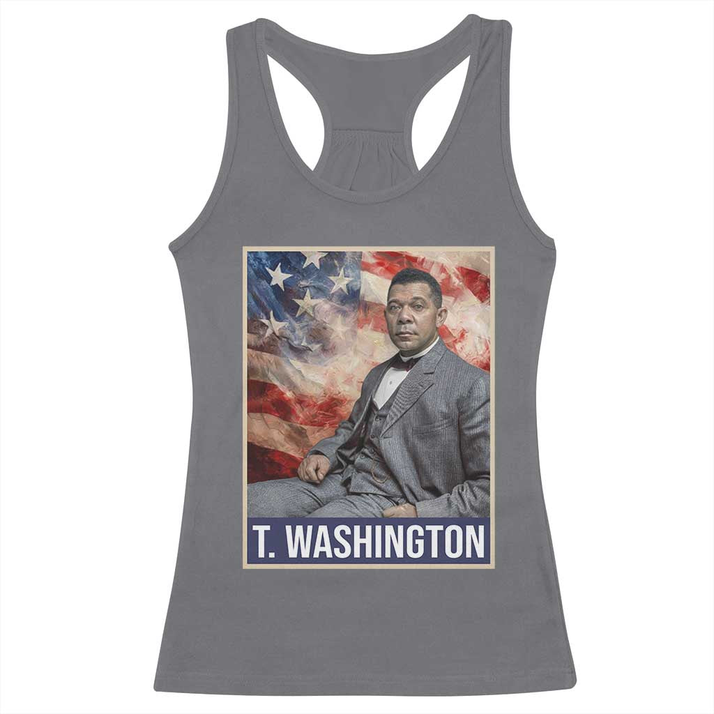 Booker Taliaferro Washington Racerback Tank Top African American Educator Black History Month TS11 Charcoal Print Your Wear