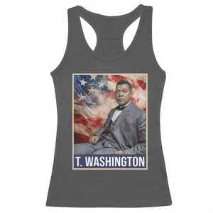 Booker Taliaferro Washington Racerback Tank Top African American Educator Black History Month TS11 Dark Heather Print Your Wear