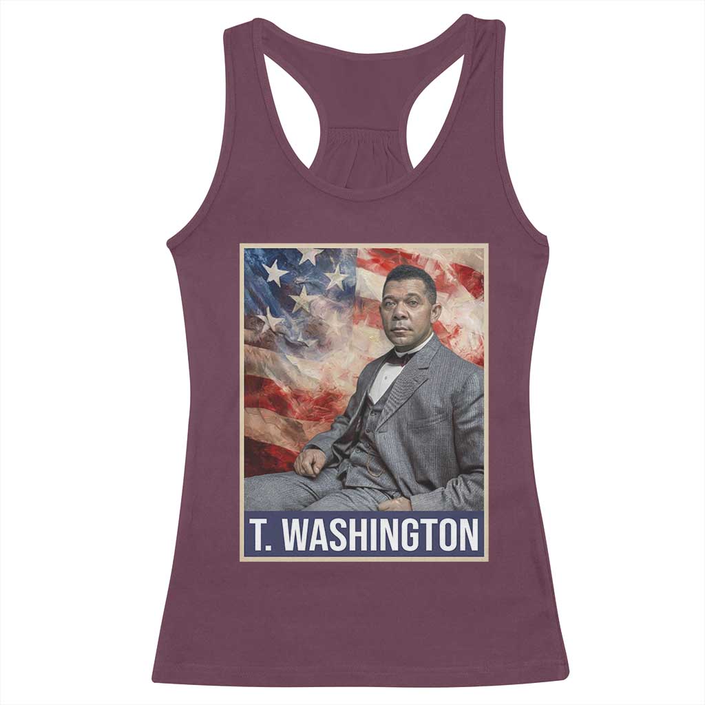 Booker Taliaferro Washington Racerback Tank Top African American Educator Black History Month TS11 Maroon Print Your Wear