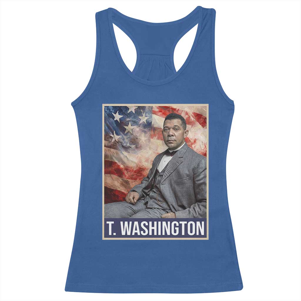 Booker Taliaferro Washington Racerback Tank Top African American Educator Black History Month TS11 Royal Blue Print Your Wear