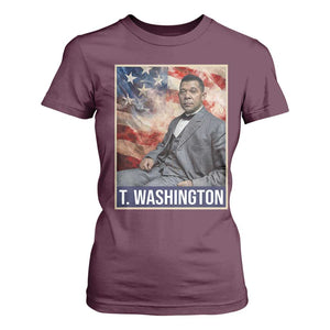 Booker Taliaferro Washington T Shirt For Women African American Educator Black History Month TS11 Maroon Print Your Wear