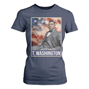 Booker Taliaferro Washington T Shirt For Women African American Educator Black History Month TS11 Navy Print Your Wear