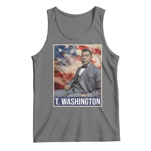 Booker Taliaferro Washington Tank Top African American Educator Black History Month TS11 Black Heather Print Your Wear
