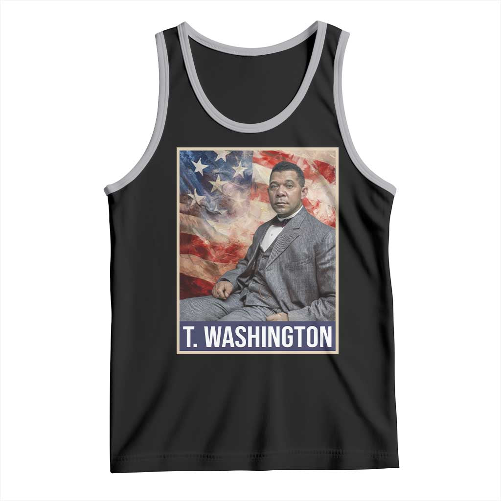 Booker Taliaferro Washington Tank Top African American Educator Black History Month TS11 Black Athletic Heather Print Your Wear