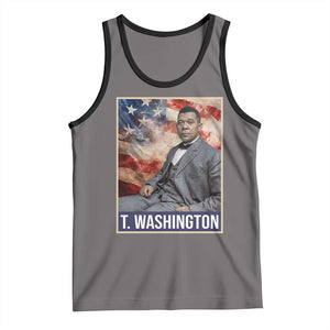 Booker Taliaferro Washington Tank Top African American Educator Black History Month TS11 Deep Heather Black Print Your Wear