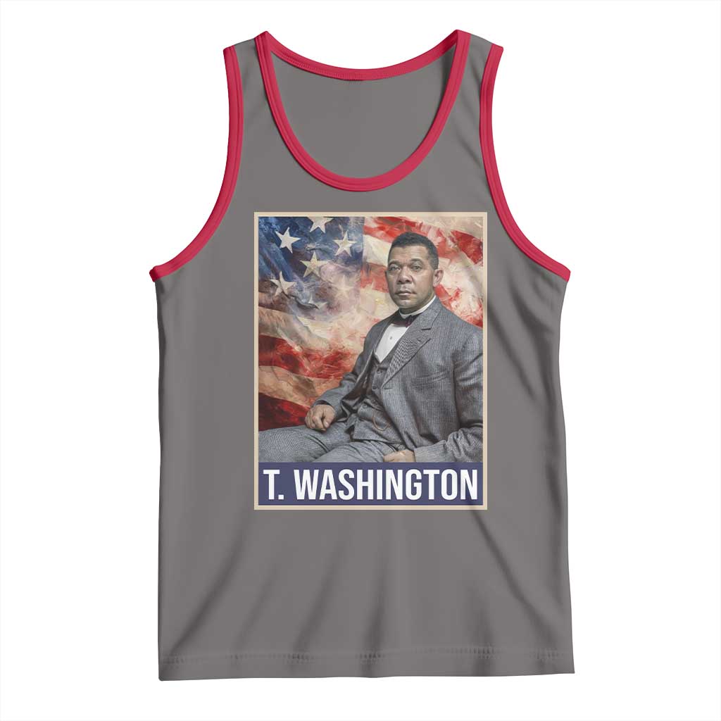 Booker Taliaferro Washington Tank Top African American Educator Black History Month TS11 Deep Heather Red Print Your Wear