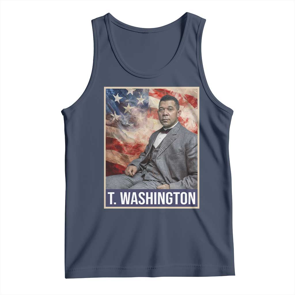Booker Taliaferro Washington Tank Top African American Educator Black History Month TS11 Navy Print Your Wear