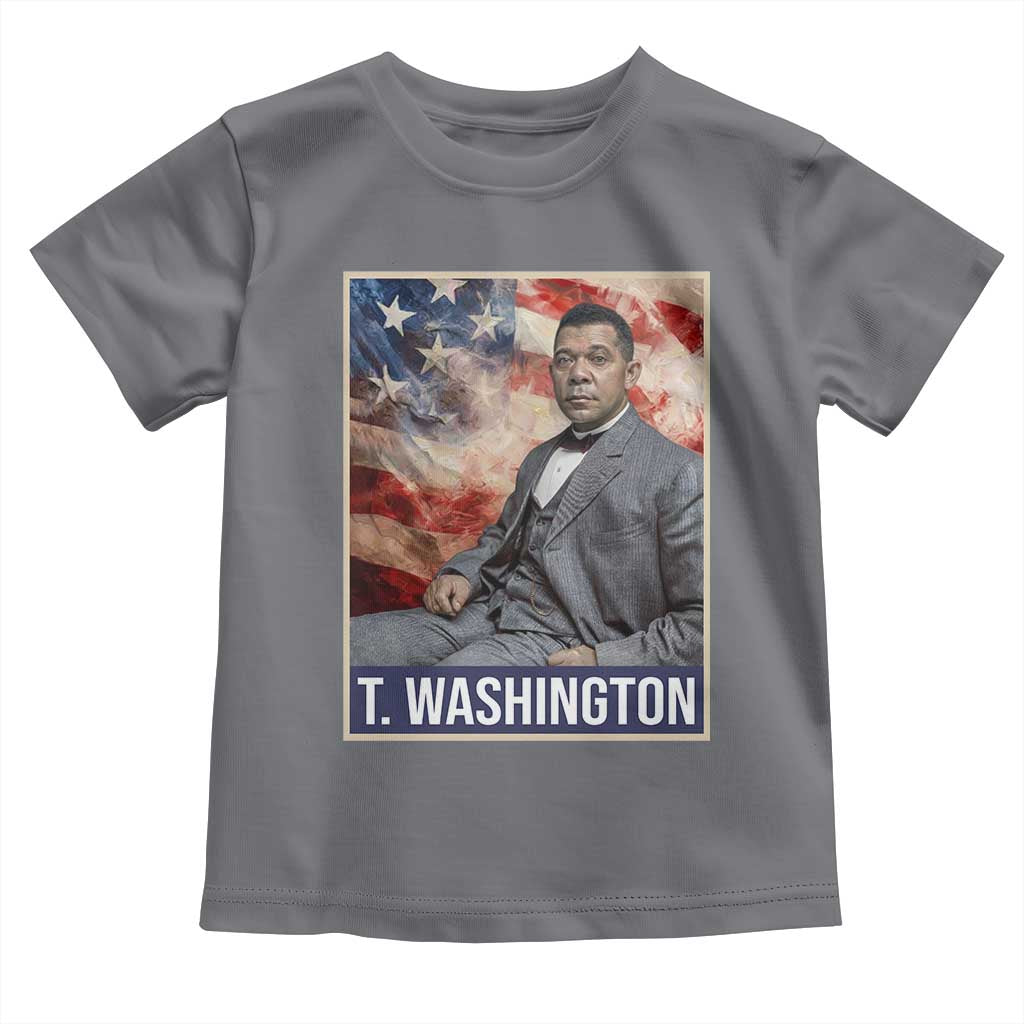 Booker Taliaferro Washington Toddler T Shirt African American Educator Black History Month TS11 Charcoal Print Your Wear