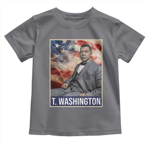 Booker Taliaferro Washington Toddler T Shirt African American Educator Black History Month TS11 Charcoal Print Your Wear
