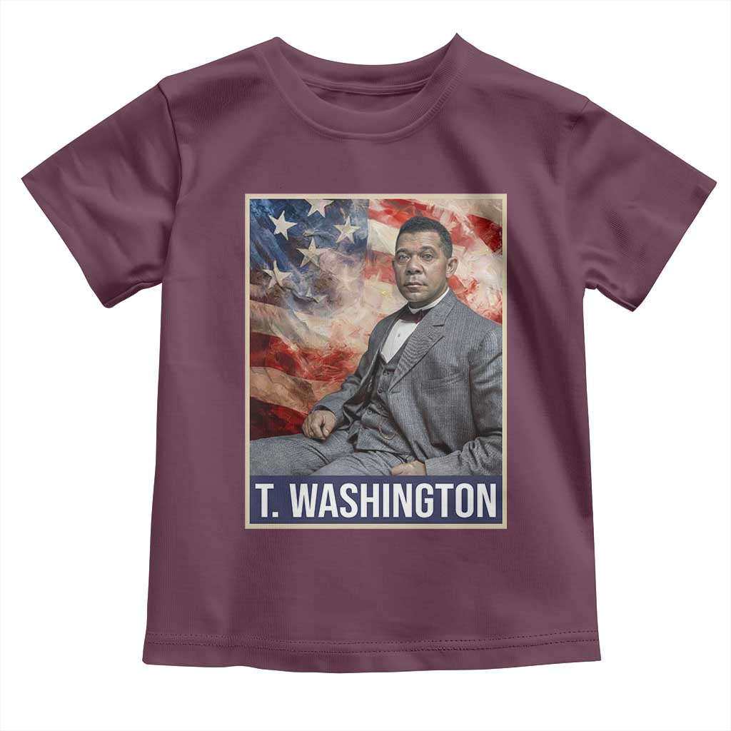 Booker Taliaferro Washington Toddler T Shirt African American Educator Black History Month TS11 Maroon Print Your Wear