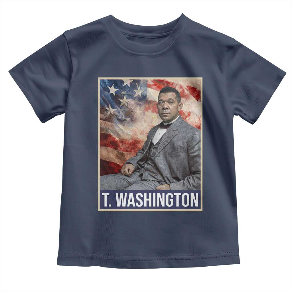 Booker Taliaferro Washington Toddler T Shirt African American Educator Black History Month TS11 Navy Print Your Wear