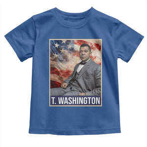 Booker Taliaferro Washington Toddler T Shirt African American Educator Black History Month TS11 Royal Blue Print Your Wear