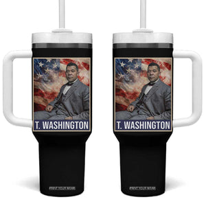 Booker Taliaferro Washington Tumbler With Handle African American Educator Black History Month TS11 One Size: 40 oz Black Print Your Wear