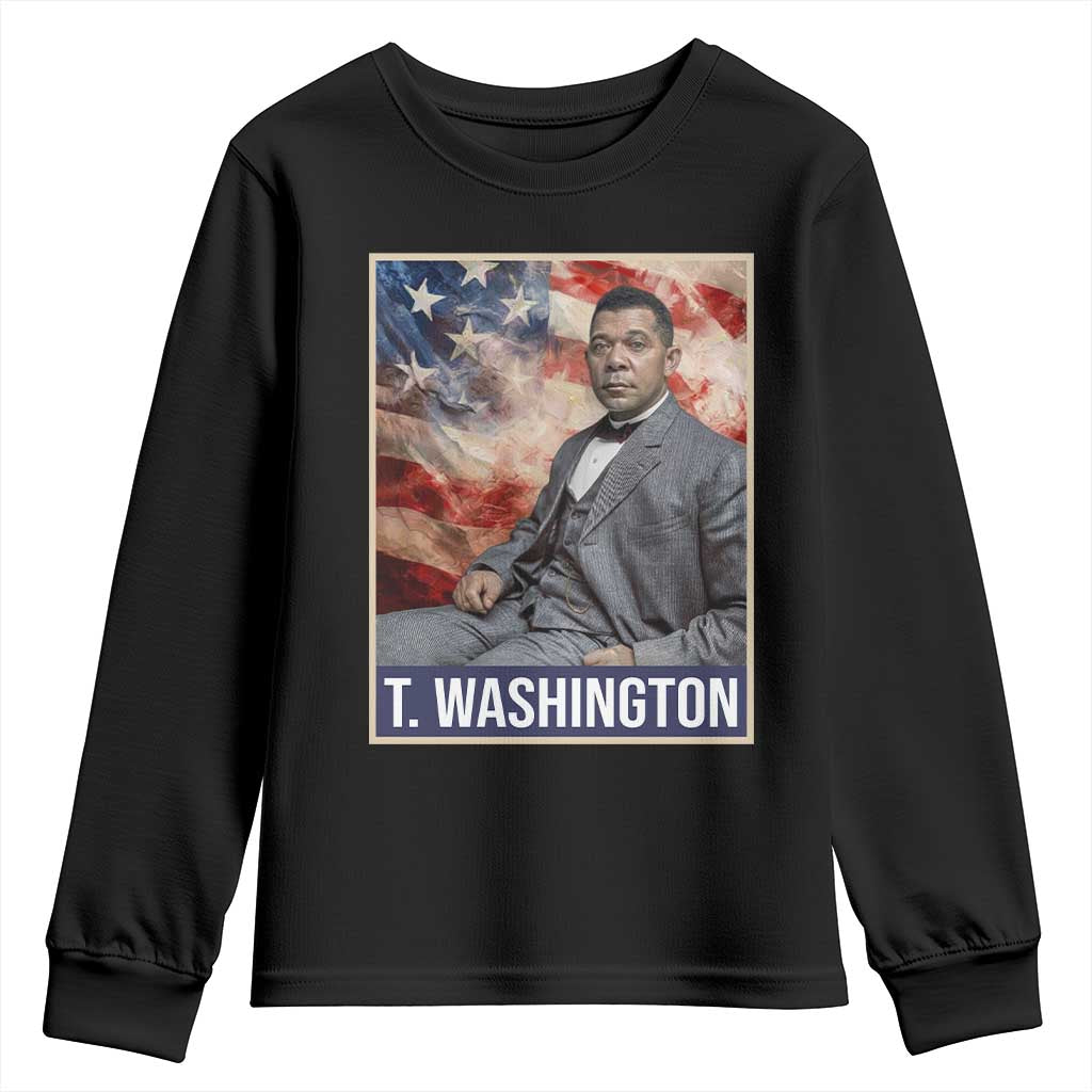 Booker Taliaferro Washington Youth Sweatshirt African American Educator Black History Month TS11 Black Print Your Wear