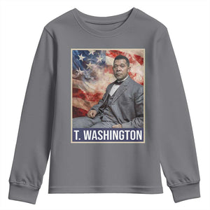 Booker Taliaferro Washington Youth Sweatshirt African American Educator Black History Month TS11 Charcoal Print Your Wear