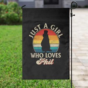 Funny Just A Girl Who Loves Phil Groundhog Garden Flag Punxsy Woodchuck Day Lover TS11 Print Your Wear