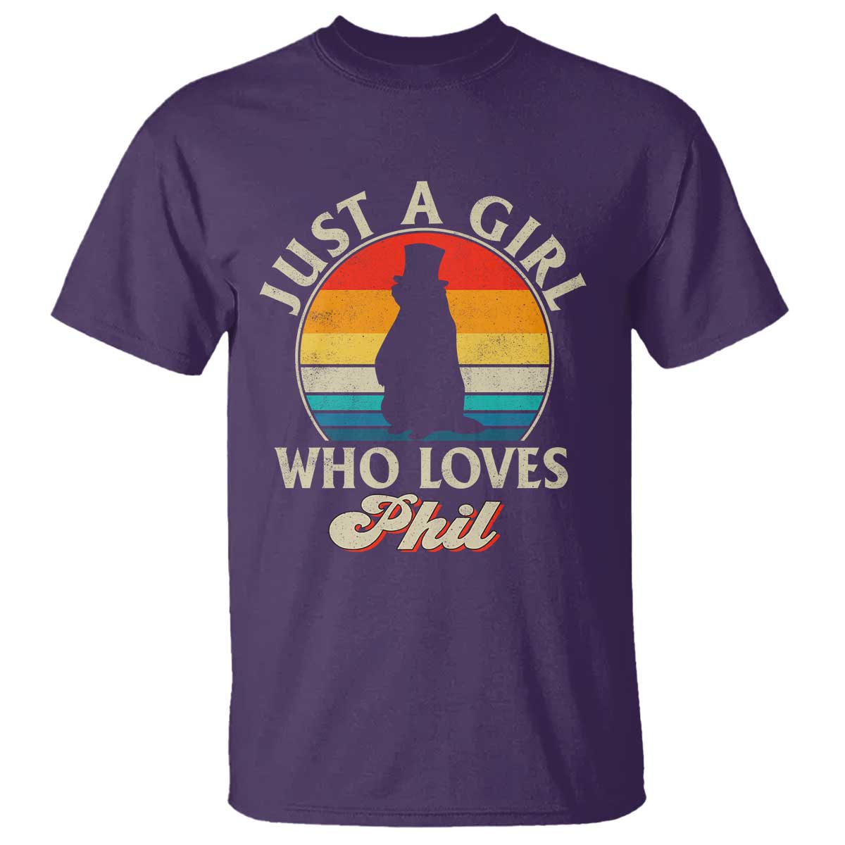 Funny Just A Girl Who Loves Phil Groundhog T Shirt Punxsy Woodchuck Day Lover TS11 Purple Print Your Wear