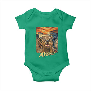 Funny Awawa Hyrax Baby Onesie The Scream Art Oddly Specific Meme Animal TS11 Irish Green Print Your Wear