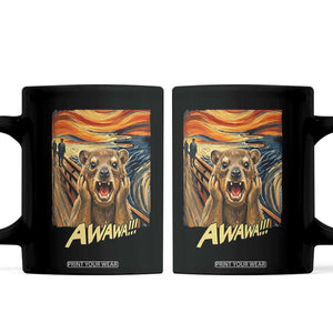 Funny Awawa Hyrax Coffee Mug The Scream Art Oddly Specific Meme Animal TS11 Black Print Your Wear