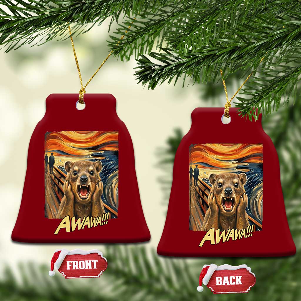 Funny Awawa Hyrax Ceramic Ornament The Scream Art Oddly Specific Meme Animal TS11 Print Your Wear