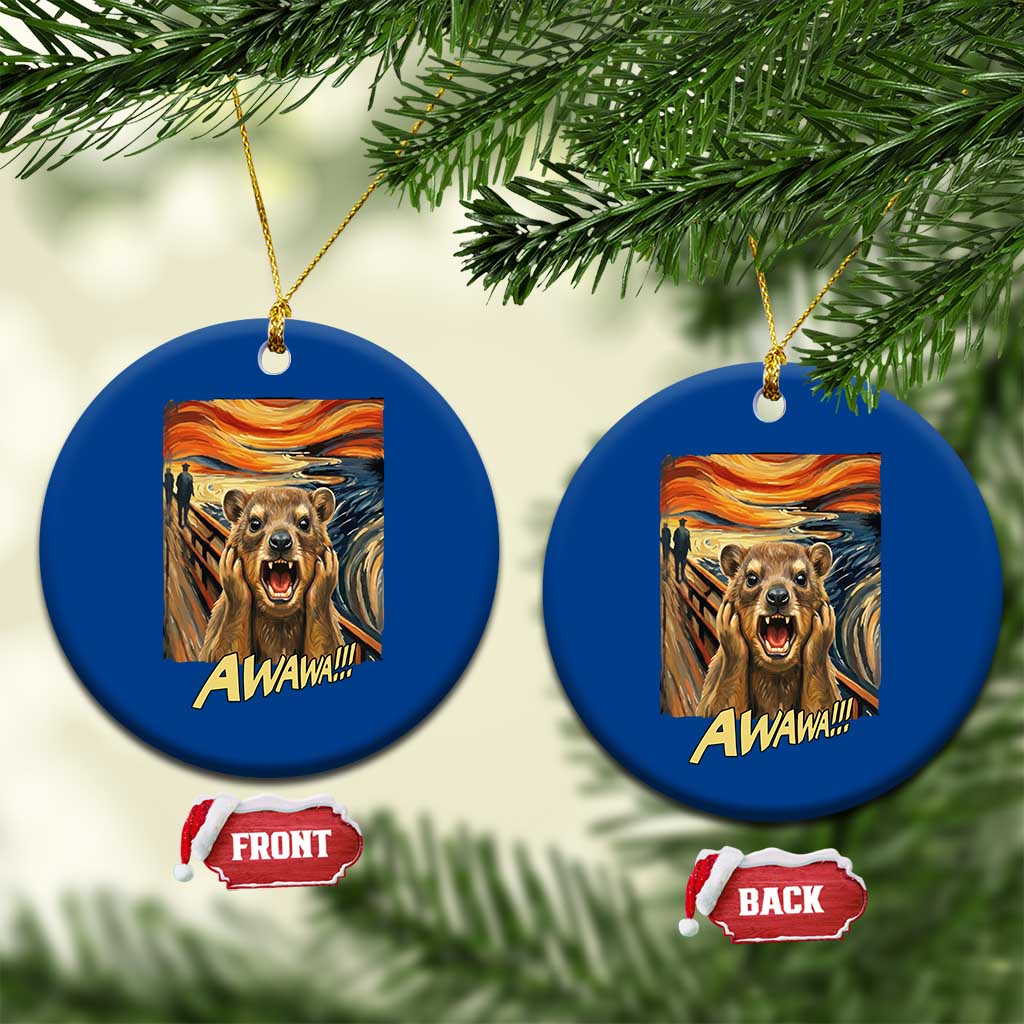 Funny Awawa Hyrax Ceramic Ornament The Scream Art Oddly Specific Meme Animal TS11 1pc Blue Print Your Wear