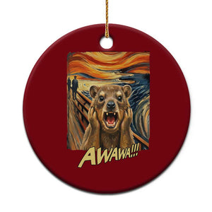 Funny Awawa Hyrax Ceramic Ornament The Scream Art Oddly Specific Meme Animal TS11 1pc Red Print Your Wear