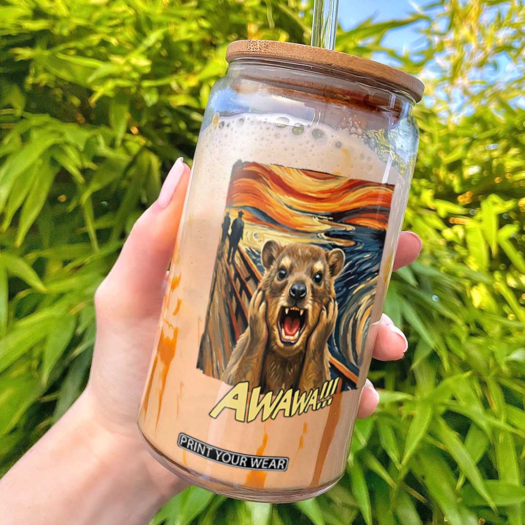 Funny Awawa Hyrax Glass Can The Scream Art Oddly Specific Meme Animal TS11 Black Print Your Wear