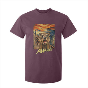 Funny Awawa Hyrax T Shirt For Kid The Scream Art Oddly Specific Meme Animal TS11 Maroon Print Your Wear