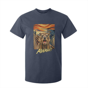 Funny Awawa Hyrax T Shirt For Kid The Scream Art Oddly Specific Meme Animal TS11 Navy Print Your Wear