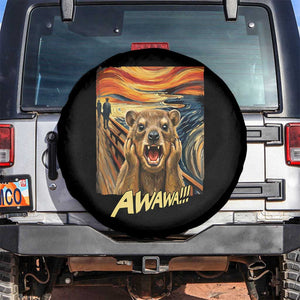 Funny Awawa Hyrax Spare Tire Cover The Scream Art Oddly Specific Meme Animal TS11 No hole Black Print Your Wear