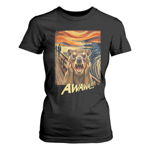 Funny Awawa Hyrax T Shirt For Women The Scream Art Oddly Specific Meme Animal TS11 Black Print Your Wear
