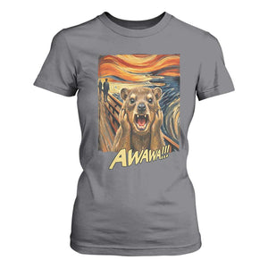 Funny Awawa Hyrax T Shirt For Women The Scream Art Oddly Specific Meme Animal TS11 Charcoal Print Your Wear
