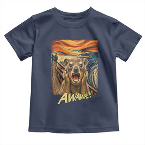 Funny Awawa Hyrax Toddler T Shirt The Scream Art Oddly Specific Meme Animal TS11 Navy Print Your Wear