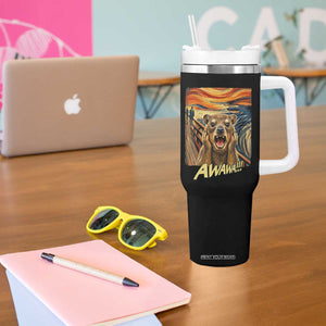 Funny Awawa Hyrax Tumbler With Handle The Scream Art Oddly Specific Meme Animal TS11 Print Your Wear