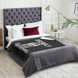 Funny Respect The Groundhog Throw Blanket Screaming Woodchuck Meme Groundhog Day TS11 Print Your Wear