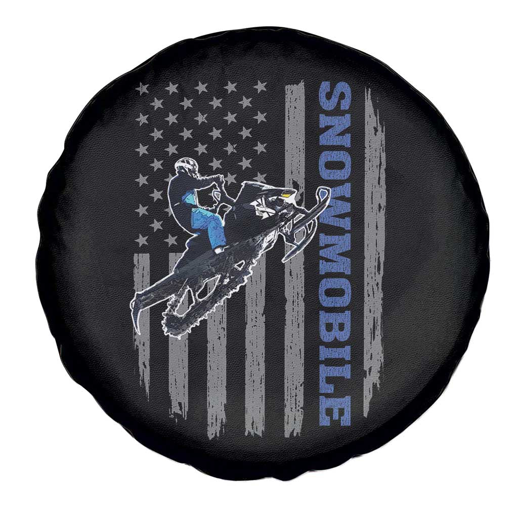 Snowmobile American Flag Snowcross Riding Winter Sport Spare Tire Cover TS11 Print Your Wear