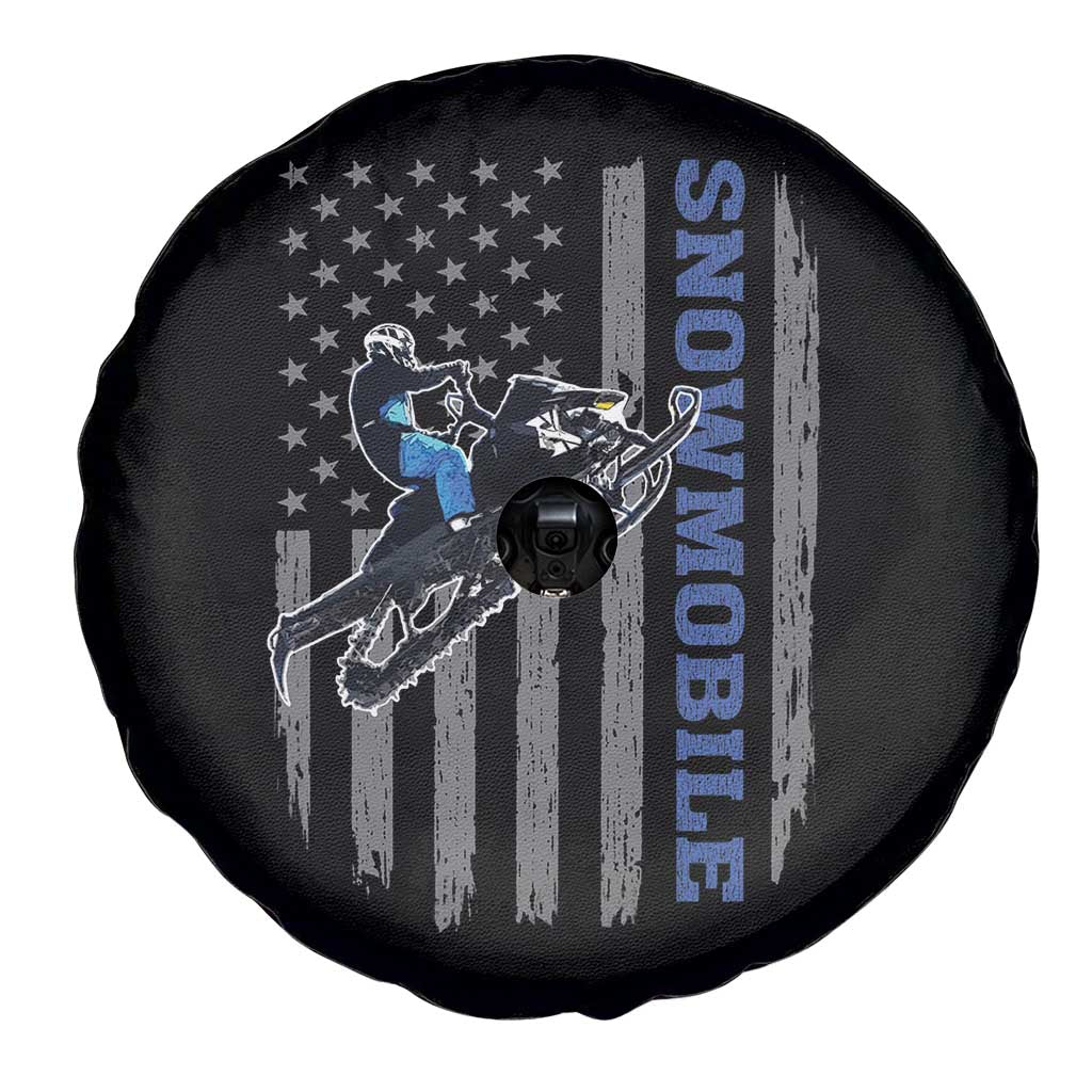 Snowmobile American Flag Snowcross Riding Winter Sport Spare Tire Cover TS11 Print Your Wear