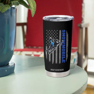 Snowmobile American Flag Snowcross Riding Winter Sport Tumbler Cup TS11 Print Your Wear