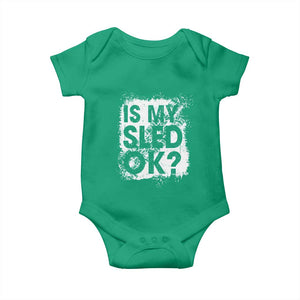 Funny Snowmobile Baby Onesie Is My Sled Ok Winter Sport Snowmobile Track TS11 Irish Green Print Your Wear